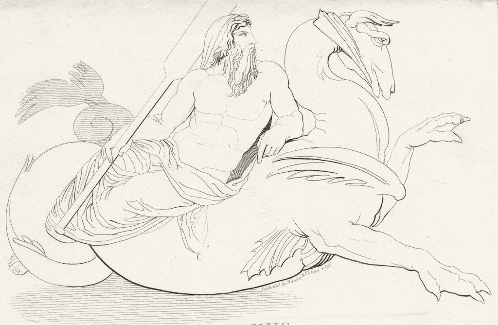 PORTRAITS. Oceanus 1799 old antique vintage print picture